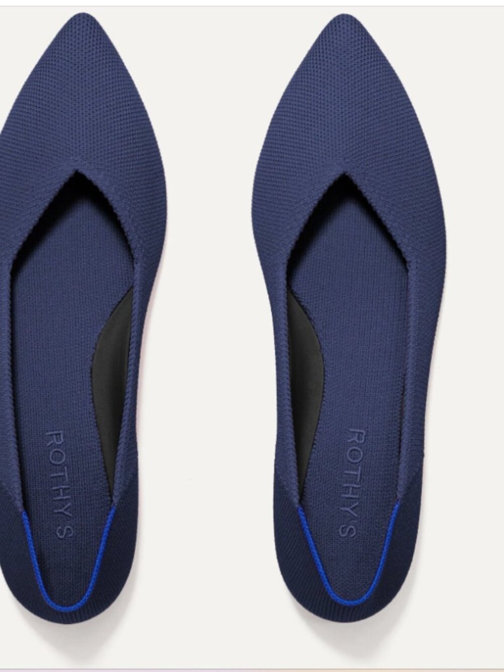 Rothy’s Comfort Knit Ballet Flats in Teal with Slip-On Ease